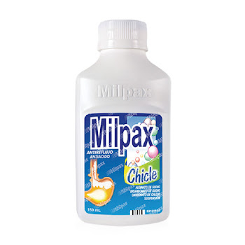 Milpax Children Chicle Bicarbonato de Sodio + Alginato 75mg/125mg Farma de Colombia Frasco x 150 ml  