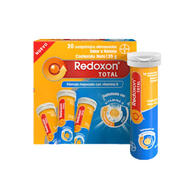 Redoxon Total Ácido Ascorbico + Zinc 1gr/10mg Bayer Frasco x 30 Tabletas  