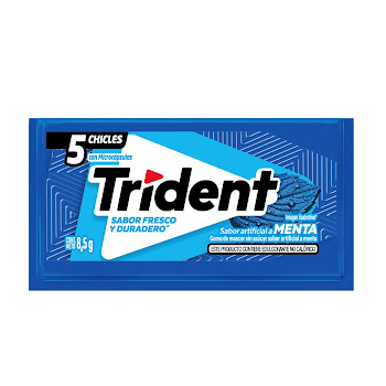 Chicle Trident Menta x 5 und  