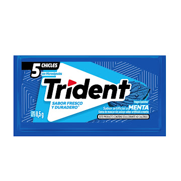Chicle Trident Menta x 5 und  