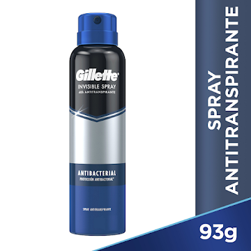 //DESODORANTE ANTI TRANSPIRANTE GILLETTE SPRAY ANTI-BACTERIAL X 93GR      