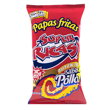 PASABOCAS SUPER RICAS   PAPAS POLLO X215G. 