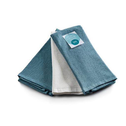 Set de 3 PaÏos de cocina 40x60 cm Blanco - Verde Elegant Uruyen Caja x 3 40 X 60 cm100% Algod½nGramaje:416GSM