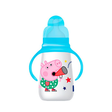 Solo Online Tetero Peppa Pig Con   Asa150ml 5ozcolor Azul X 1 Unidad 