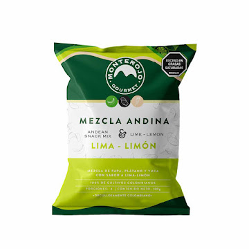 Pasabocas Mezcla Andina   Monterojo Lima Limón Paquete x 100 gr  