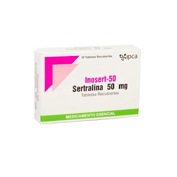 Inosert-50 Sertralina 50 mg IPCA Caja x 30 Tabletas  