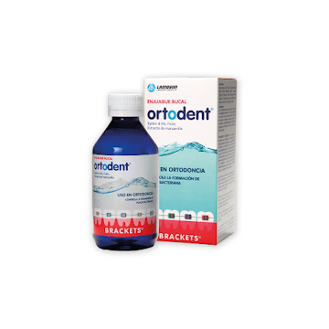 Enjuague Bucal ORTODENT Flúor Xylitol Extracto de Manzanilla x240ml.    