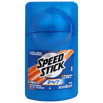 Desodorante Hombre Antitranspirante Speed Stick 24/7 Roll On Xtreme Ultra Tech Botella x 50 ml  