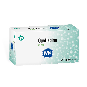 Quetiapina MK 25 mg Caja x 30 Tabletas  