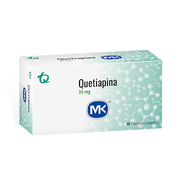 Quetiapina MK 25 mg Caja x 30 Tabletas  