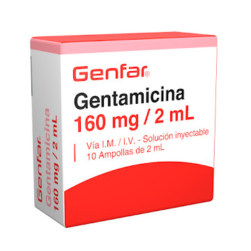 Gentamicina 160mg/2ml Genfar Caja x 10 Ampollas  