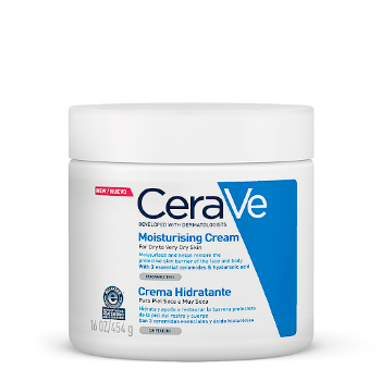 Crema Hidratante CeraVe para Piel Seca Frasco x 454 gr  