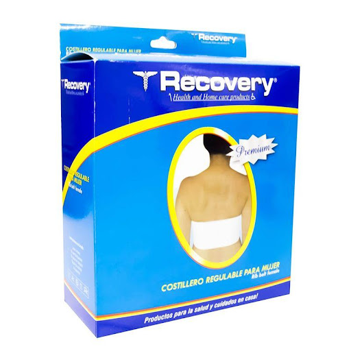 Costillero Recovery Dama White Large Recovery Individual x 1 Banda elástica de alta resistencia con diseño anatómico para mujer, diseñado para fracturas de costillas alivio del dolor por fractura.