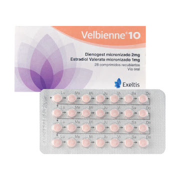 Velbienne 10 Dienogest + Estradiol Valerato 2mg/1g Exeltis Caja x 28 Comprimidos  