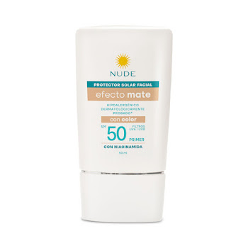 Protector Solar Nude Spf 50 Crema Facial Con Color Caja x 50 ml  