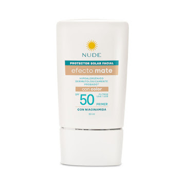 Protector Solar Nude Spf 50 Crema Facial Con Color Caja x 50 ml  