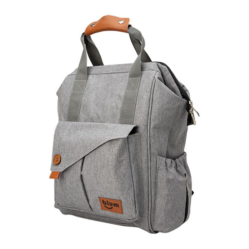 Pañalera - Bagpack Bium BIUM Unidad x 1 Practica pañalera tipo morral, en tela tipo lino en gris melange y acabados en cuero sintético que le aportan un look especial, sobrio y elegante, tirantes acolchados para un facil y cómodo agarre a l
