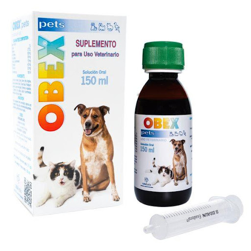 OBEX 150 ML Vecol  x 1 Suplemento nutricional con aminoácidos, vitaminas y minerales para perros, gatos, cachorros y adultos, y aves ornamentales (canarios, pericos, loros) pichones y adultos.