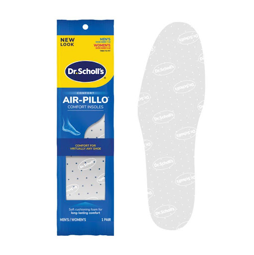Plantilla Dr. Scholl´s Casual Stylish Air Pillo Unisex x 2 unidades Dr. Scholl´s Paquete x 2 Las plantillas Dr. Scholl's Casual Air-Pillo unisex están diseñadas para quienes experimentan molestias en los pies durante el día. Fabricadas con espuma ultra suave, proporcionan una amortiguación du