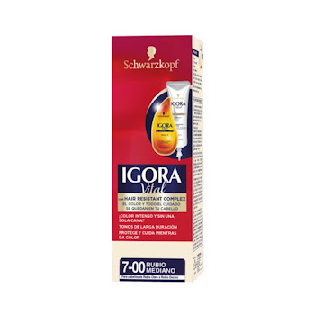 Tinte Igora Vital 7-00 Rubio Mediano Caja x 1 und  