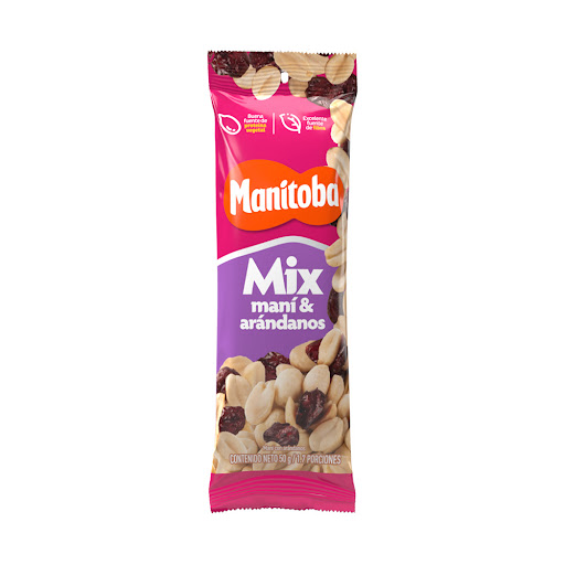 Pasabocas Manitoba Mix Maní Arándanos Paquete x 50 gr