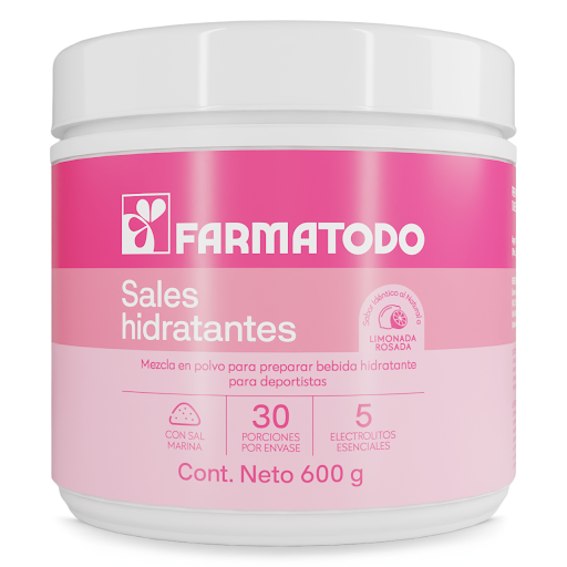 Sales Hidratantes Farmatodo Sabor Limonada Rosada Tarro x 600 gr