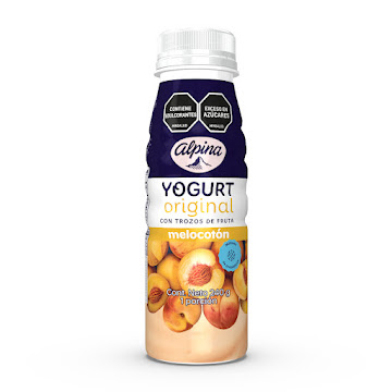 Yogurt Alpina Original   Melocotón Botella x 240 gr  