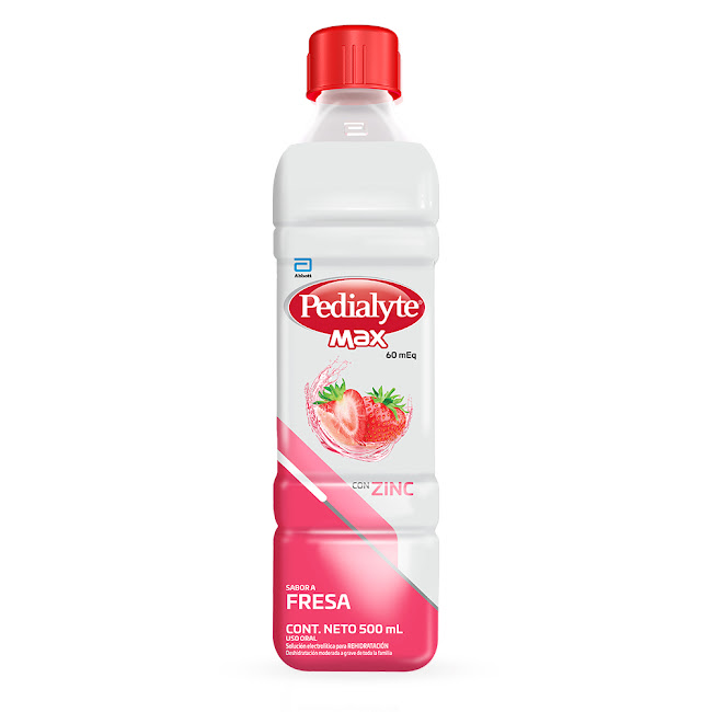 Suero Rehidratante Pedialyte Max 60 Fresa Frasco x 500 ml  