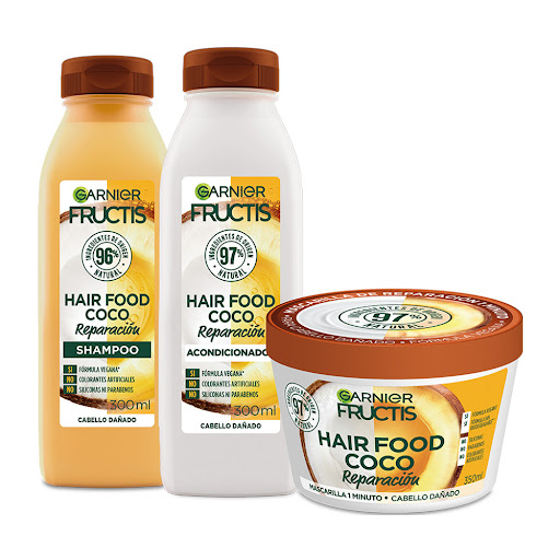 Combo Fructis Hair Food Coco Shampoo + Acondicionador + Mascarilla