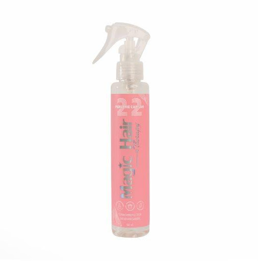 Perfume Magic Hair #22 I Termoprotector y desenredante 500ml Magic Hair Envase x 155ml BENEFICIOS:

Termo protector, protege tu cabello del daño causado por el calor.
Ayuda a desenredarlo de manera fácil, dejando tu cabello suave y evitando su ruptura 
Aroma inigualable, enriquecido con