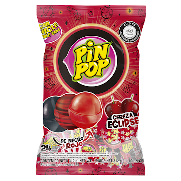Caramelo Pin Pop Cereza Eclipse Bolsa x 24 und  