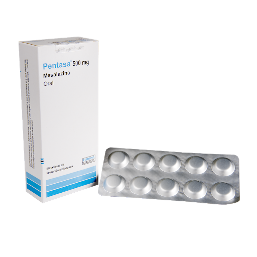 Pentasa Mesalazina 500 mg Biopass Caja x 50 Tabletas