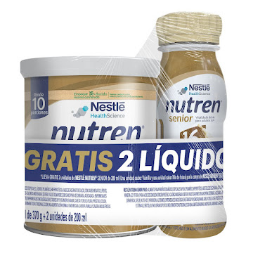Nutren Senior Vainilla Nestle x 370 gr Gratis 2 Frascos  