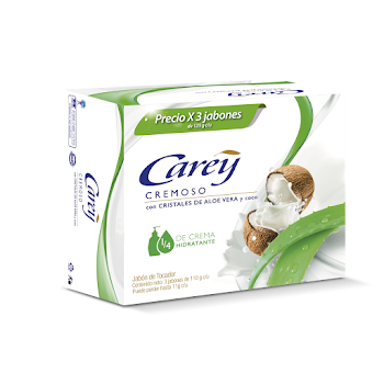 Jabón Carey Aloe Vera Y Coco 110 gr x 3 und  