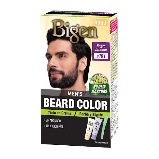 Tinte Bigen Mens Speedy  Negro Intenso B 101 Permanente, sin Amoniaco x 20 G c/u Bigen Caja x 1 Coloración para barba y bogote. rápida y permanente Fácil de usar, fácil de aplicar,NO irrita la piel la piel sensible del rostro,NO contiene amoniaco, NO deja olor,y NO escurre