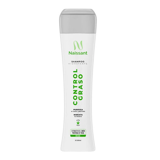 SHAMPOO NAISSANT CONTROL GRASO X 300ML NAISSANT ENVASE 300ML x 1 Te presentamos nuestro Shampoo Hidratante Control Graso. Enriquecido con limón fresco y aloe vera, elimina de manera delicada el exceso de grasa, devolviendo vitalidad y frescura a tu melena. Su fórmu