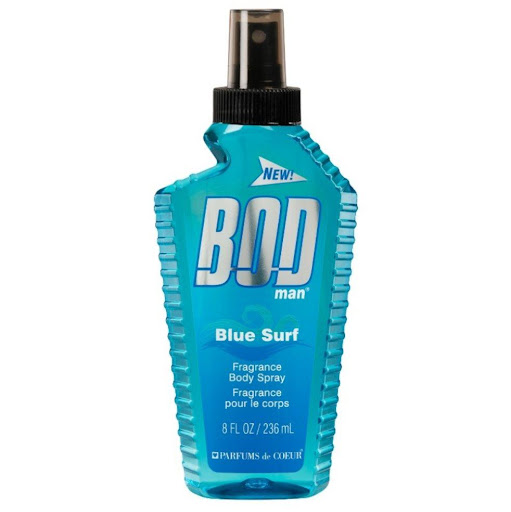 Bod Man Blue Surf Body Spray 236ml Bod Man EDT x 1 Blue Surf es una fragancia a base de hierbas a paso ligero, aromático, con una, la firma vigorizante nítida y cálida, inspirada en la frescura ozónico acuosa de la Eternidad Aqua.
