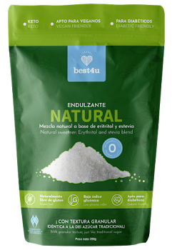 Endulzante Natural Best4u A Base De Eritritol Y Stevia x 250 gr  