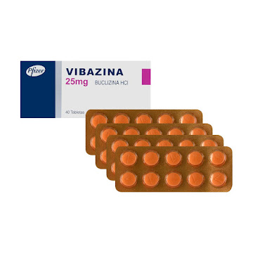 **VIBAZINA 25mg Tabletas Caja x40Tab. PFIZER Buclizina HCI                