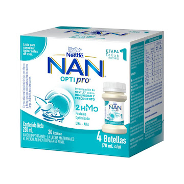 Fórmula Infantil Nan   Optipro 1 Líquida 0-6 Meses Caja x 4 Botellas  