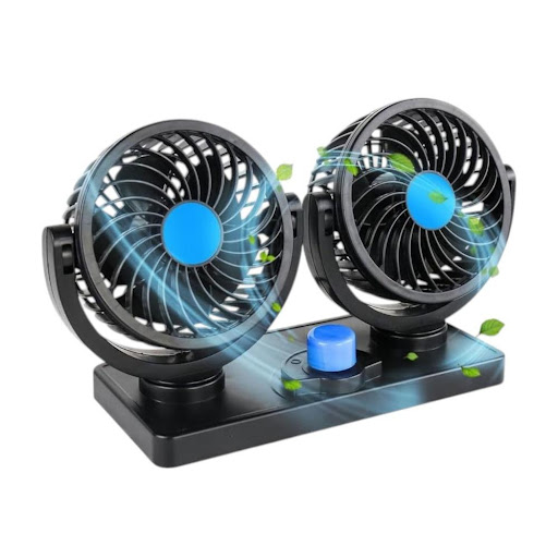 Ventilador De Auto 12V Con Doble Cabezal Potente Y Compacto GENERICO Unidad x 1 undefined