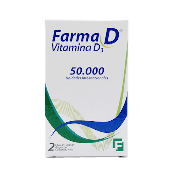 Farma D Vitamina D 50.000 Ui Farmacol Caja x 2 Cápsulas  