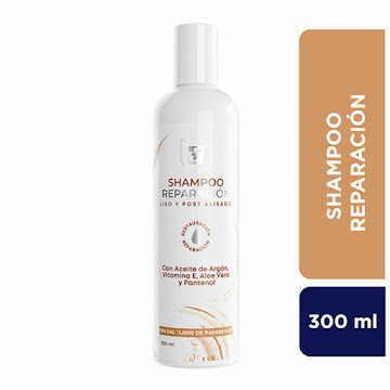 Shampoo Farmatodo Reparación Liso Frasco x 300 ml  
