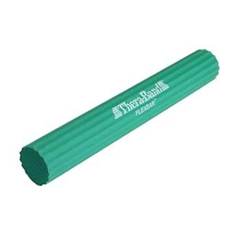 FLEXBAR VERDE ICM THERAPY TheraBand  x 1 Barra flexible diseñada para fortalecer la musculatura de la mano, muñeca y antebrazo. Su resistencia moderada la hace ideal para rehabilitación, entrenamiento deportivo y terapia neuromuscular. Se pu