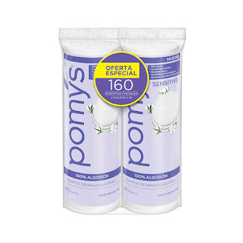 Rueditas Pomys Desmaquillantes Sensitive Bolsa x 160 und  