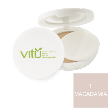 Polvo Vitú Arroz Fps 15 Macadamia x 1 und  
