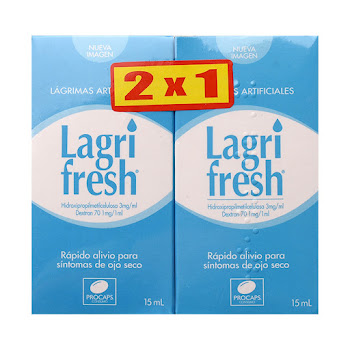 **Lagrifresh Solución Oftálmica x15ml Procaps Pague 1 Lleve 2   