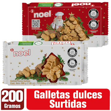 Galleta Noel Navidad Plegadiza Tradicional Surtida Caja x 200 gr  