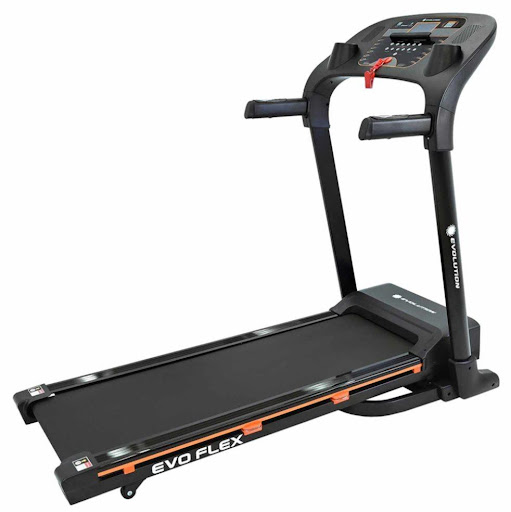 Trotadora eléctrica EVOLUTION Flex 2.75 HP 110V EVOLUTION FITNESS Individual x 1 Descubre la TROTADORA EVO FLEX, tu compañera ideal para lograr tus objetivos fitness, con cada paso sentirás cómo te desafías y avanzas hacia una mejor versión de ti mismo, su diseño inteligente y prá