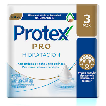 Jabón Antibacterial Protex Pro Hidratación Caja 80 gr x 3 und  